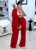 Red pant set ,