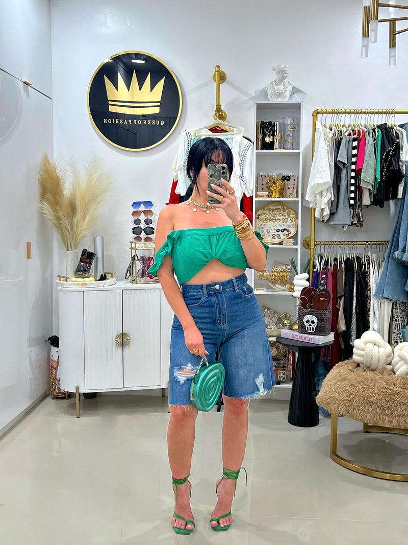 Green blouse