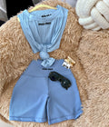 Black short set