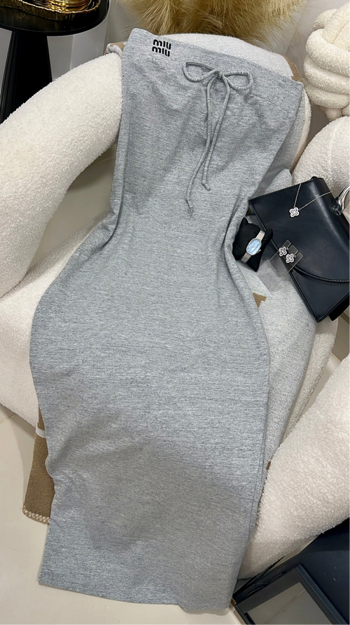 Gray midi dress