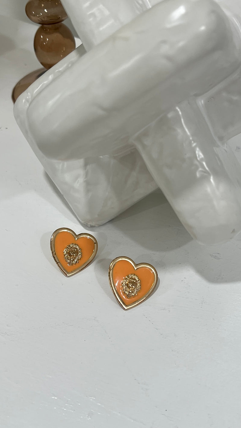 Orange earrings