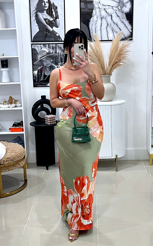 Flower maxi dress