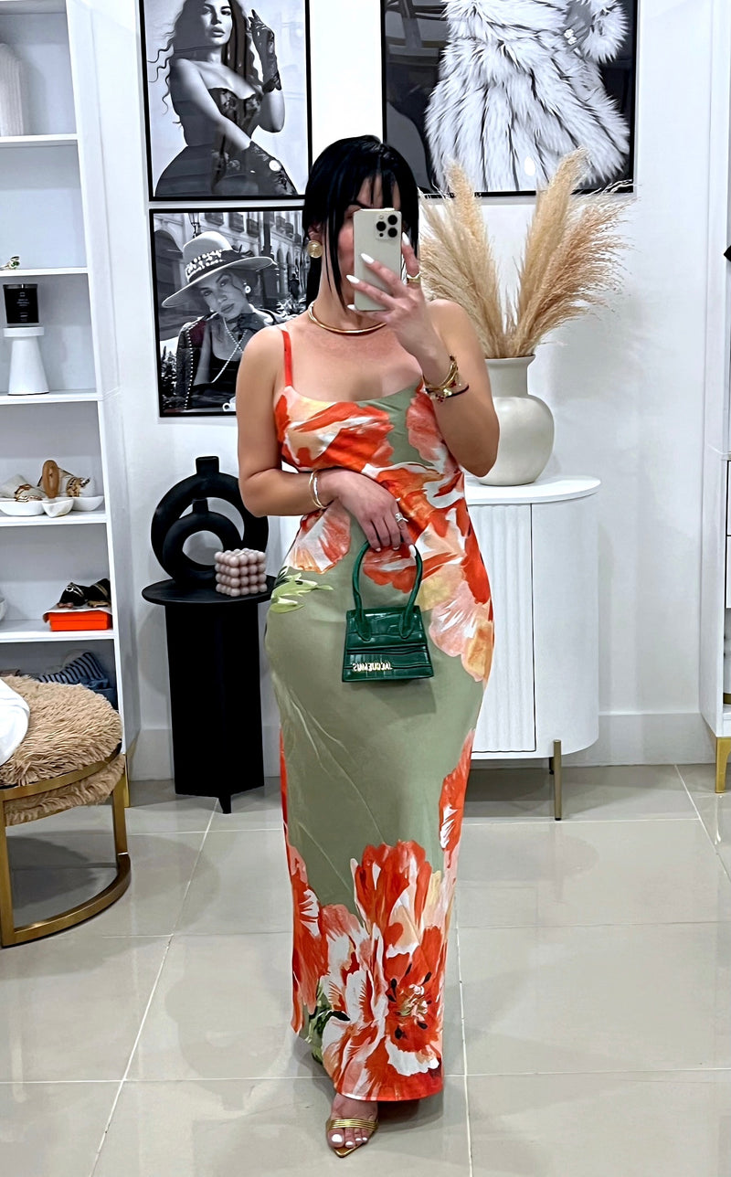 Flower maxi dress