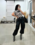 Black leather pants