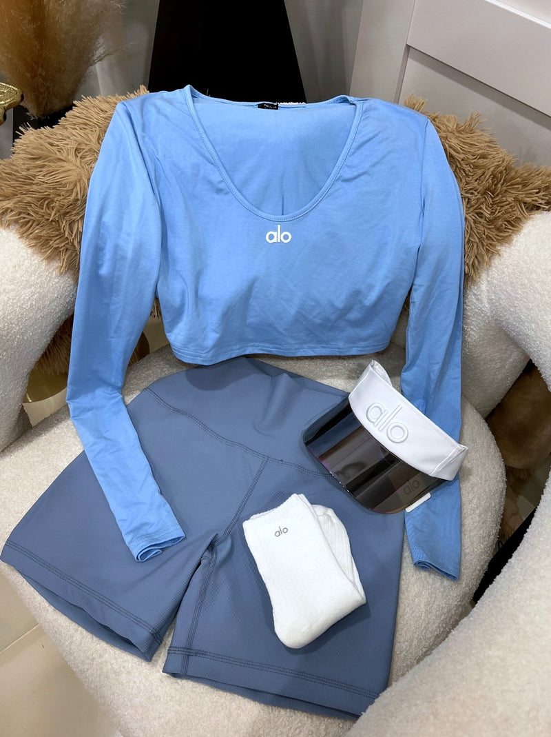 Blue shirt set