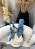 Blue , jean shoes