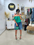 Green blouse