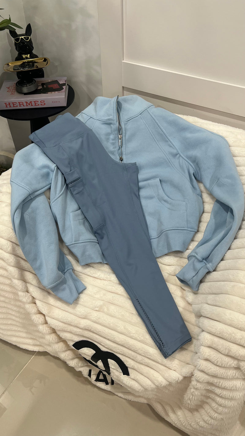 Blue Set,leggings and sweater