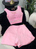 Set Pink , short and top