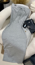 Gray midi dress