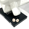 White set pulse and earrings