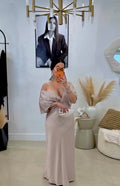 Nud maxi dress