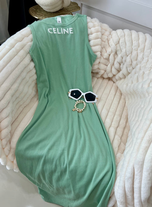 Casual Green midi dress