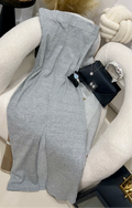 Gray midi dress
