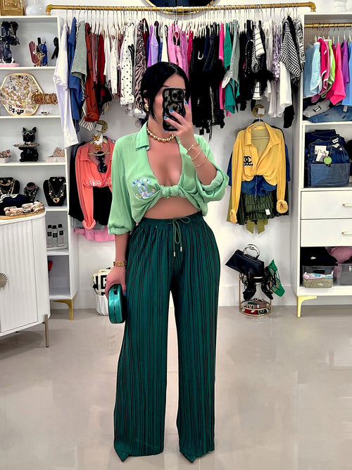 Green pant