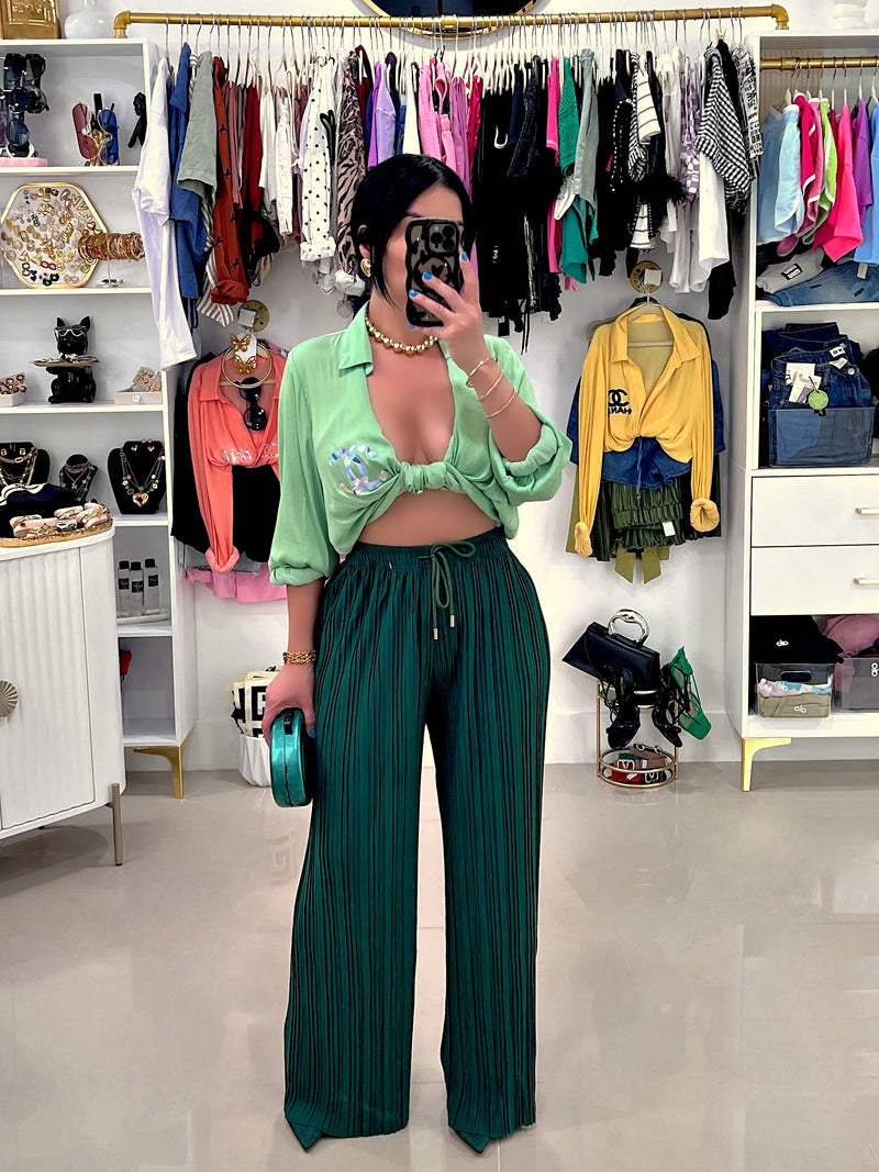 Green pant