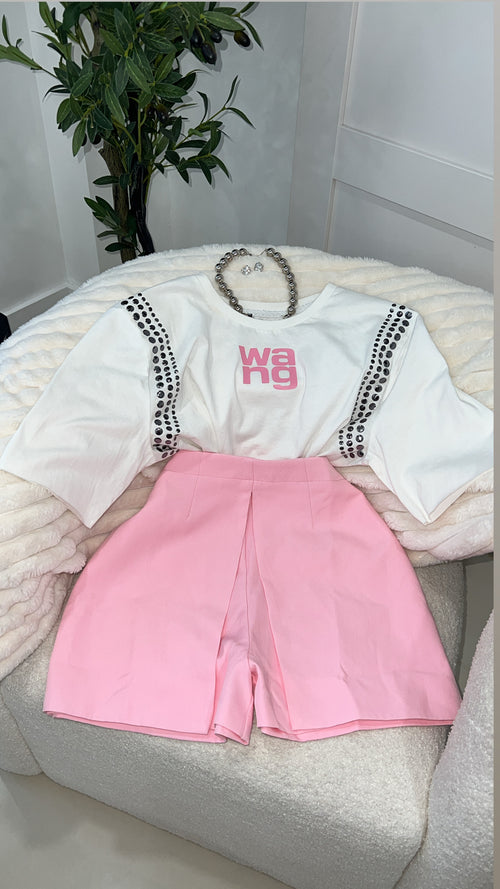 Combo , including, short,top  ,necklace and earrings