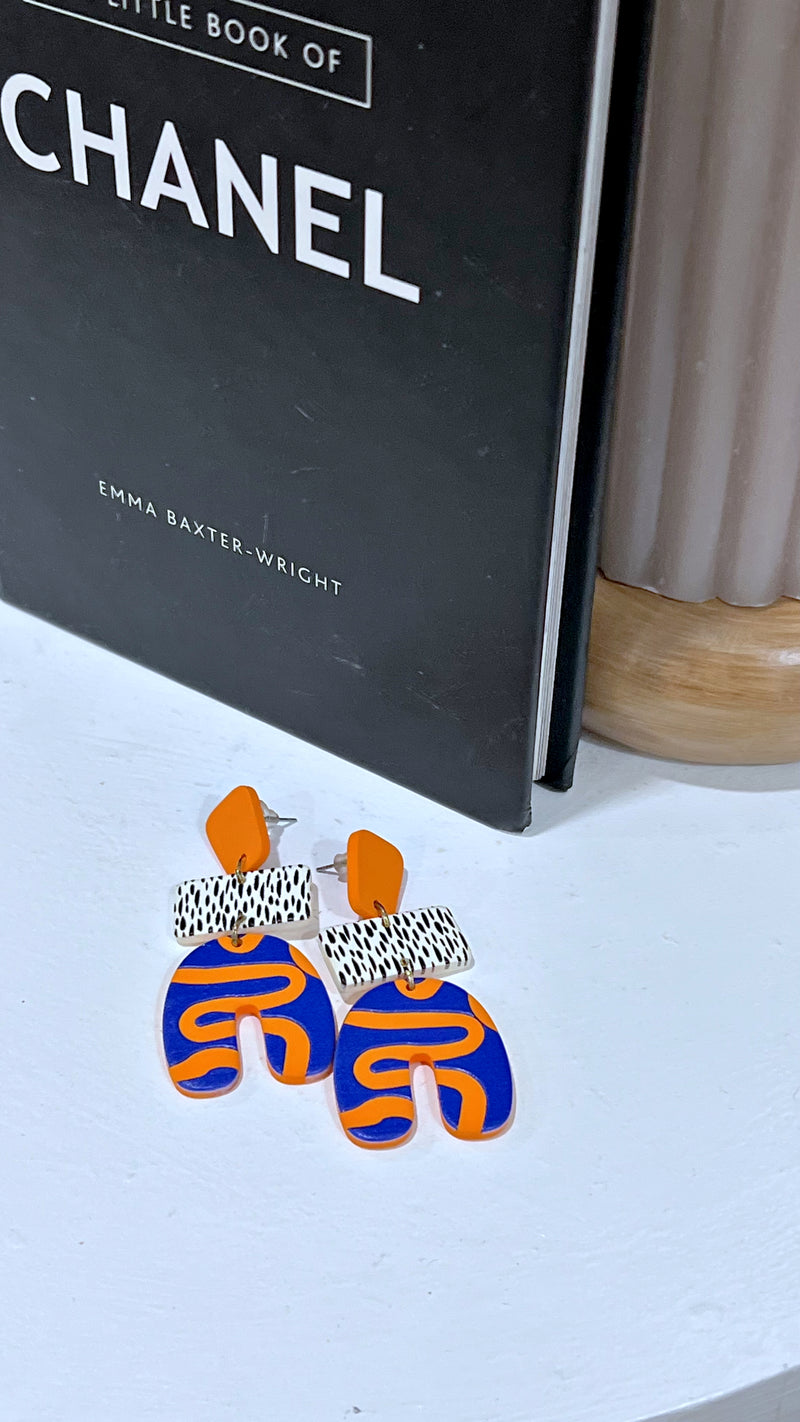 Tricolor earrings