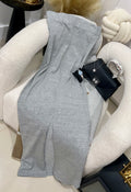 Gray midi dress