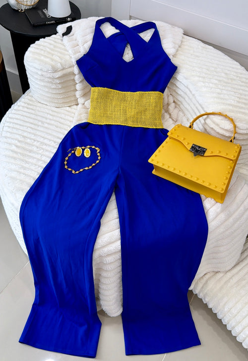 Blue jumpsuit