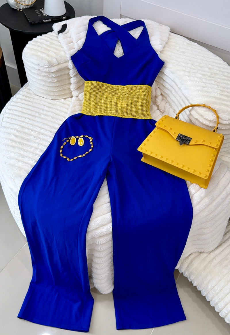 Blue jumpsuit