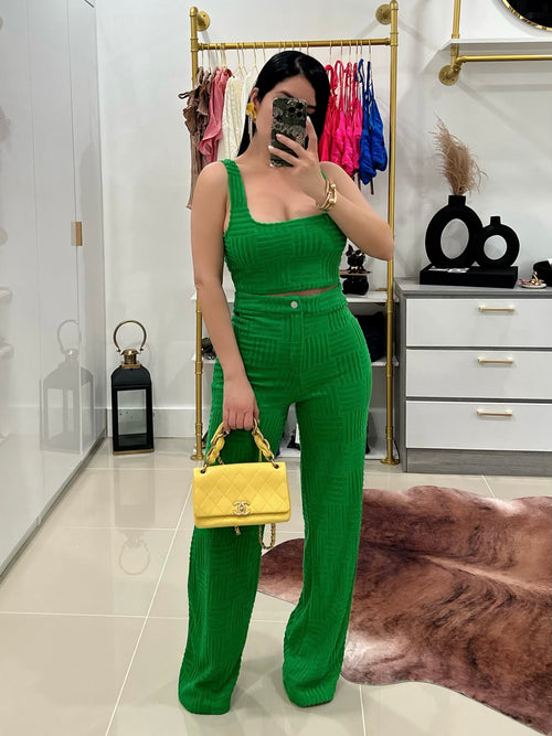 Green pant set