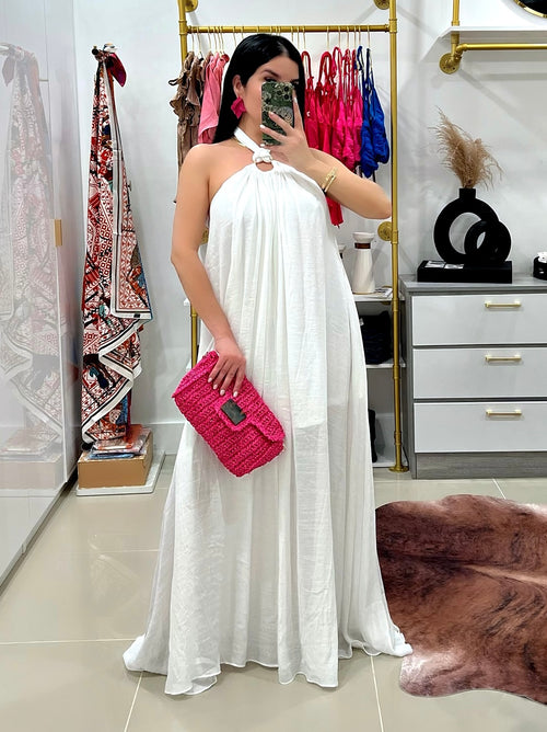 Lili white maxi dress